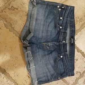 Bedazzled denim shorts